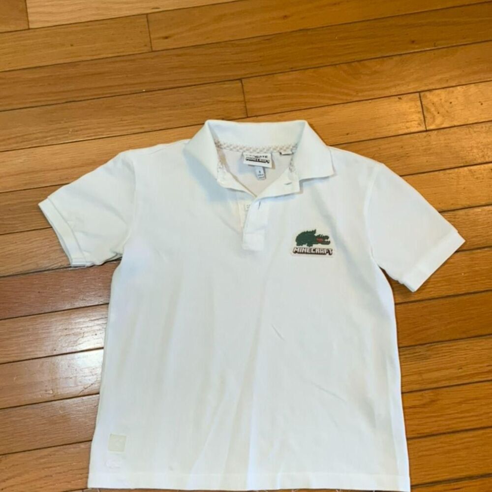 Lacoste Minecraft White Polo Shirts